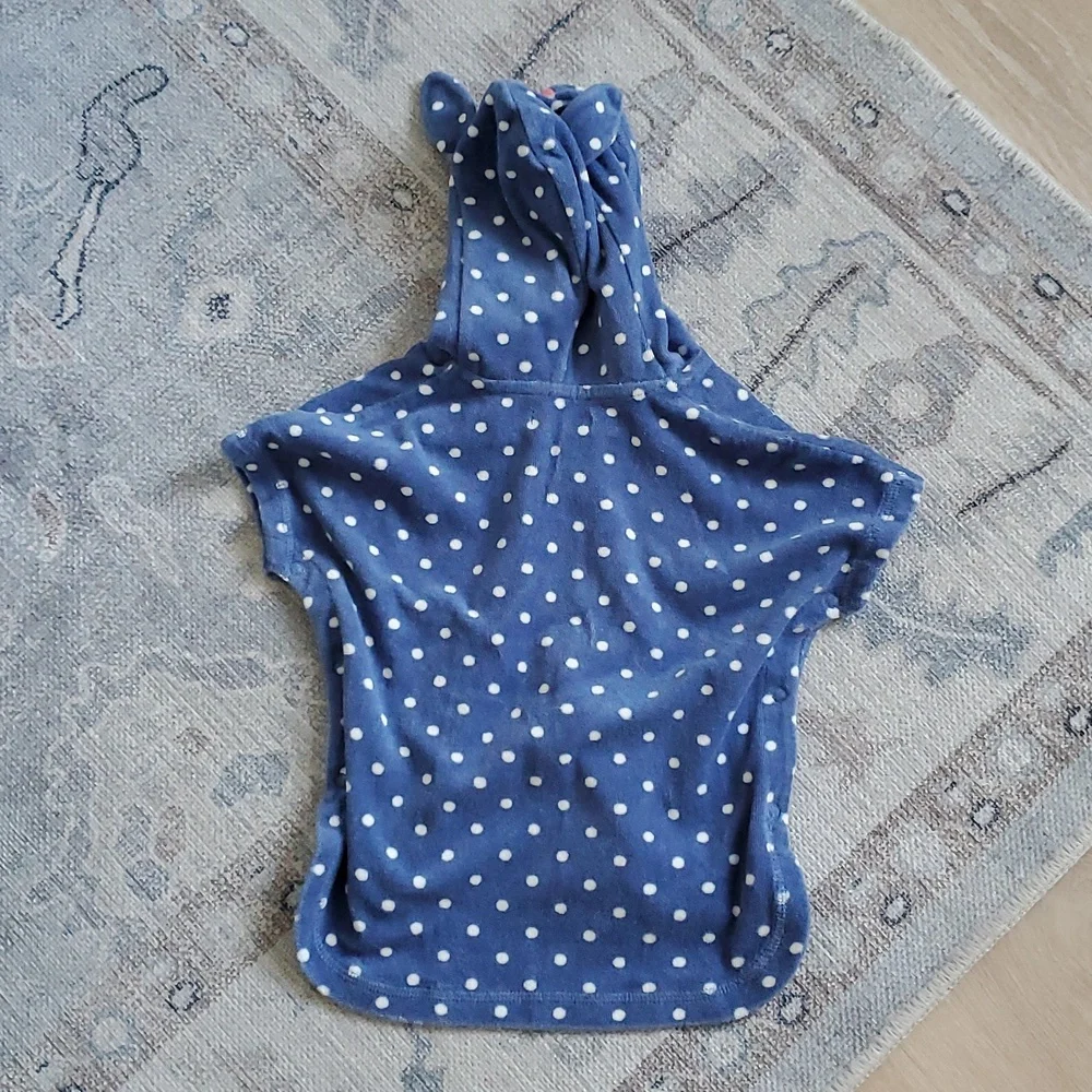 Baby Boden Unisex Toweling Bunny Polka Dot Hooded Swim Cover-up Sz6-12m
